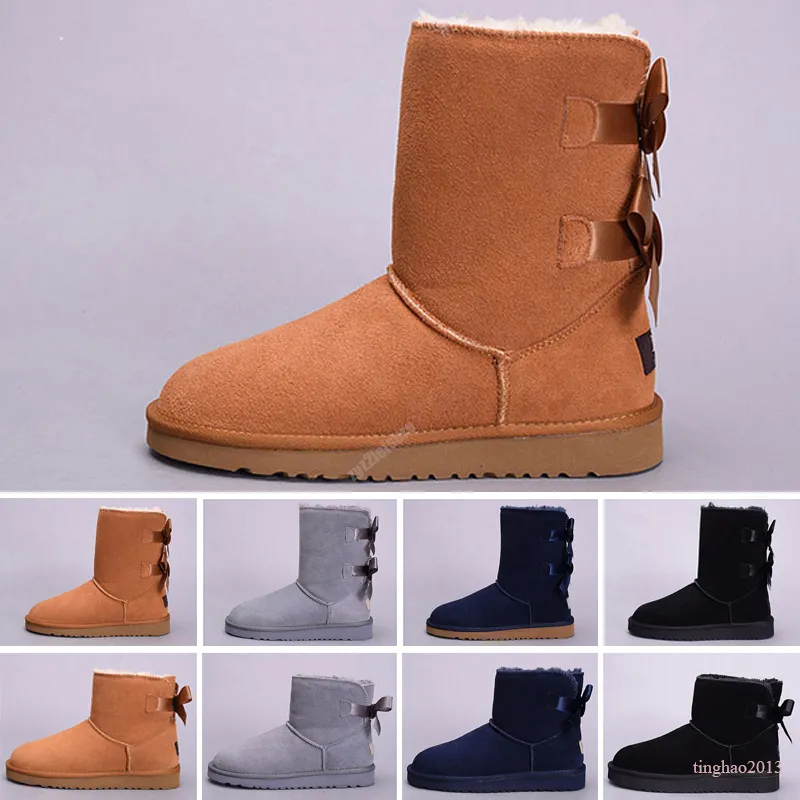 Australien australiska snöskor klassiska varma stövlar kvinnor mini halva snö boot usa gs 585401 vinter full päls fluffy päls satin ankeltooties eur24-42