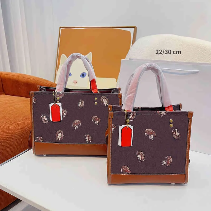 Totes COABAG The Tote Bag Women Animal Print Leather Handbag Woman Designer Handbags Luxury Shoulder Shopping Bags Fashion Purse 220902