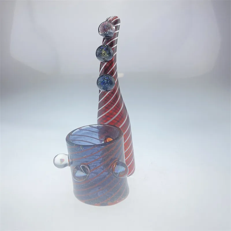 Rookpijpen American Red and Stripe and Yellow Flash met 3 opalen 3 knikkers proxy nieuw ontwerp alleen verkoop glas mooi
