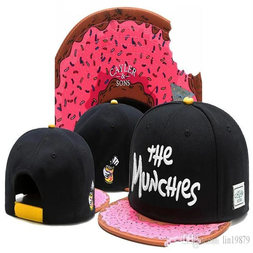 Cayler Sons the Munchies Notch Pink Baseball Caps Hip Hop for Men Casquette Gorras Planas Bone Aba Reta Toca Snapback Hats2537