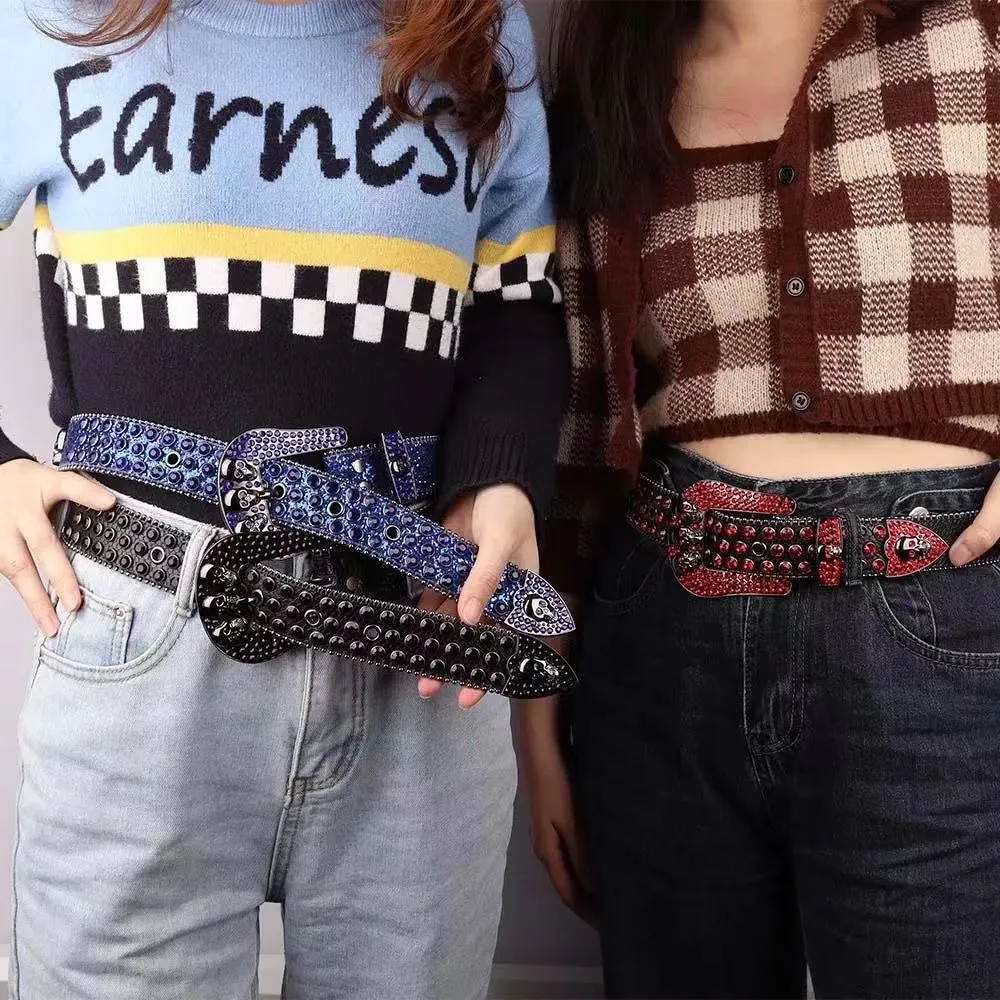 Shiny Diamond Simon Designer Belt For Men And Women 2022 BB Belts In Black Cintura Uomo By