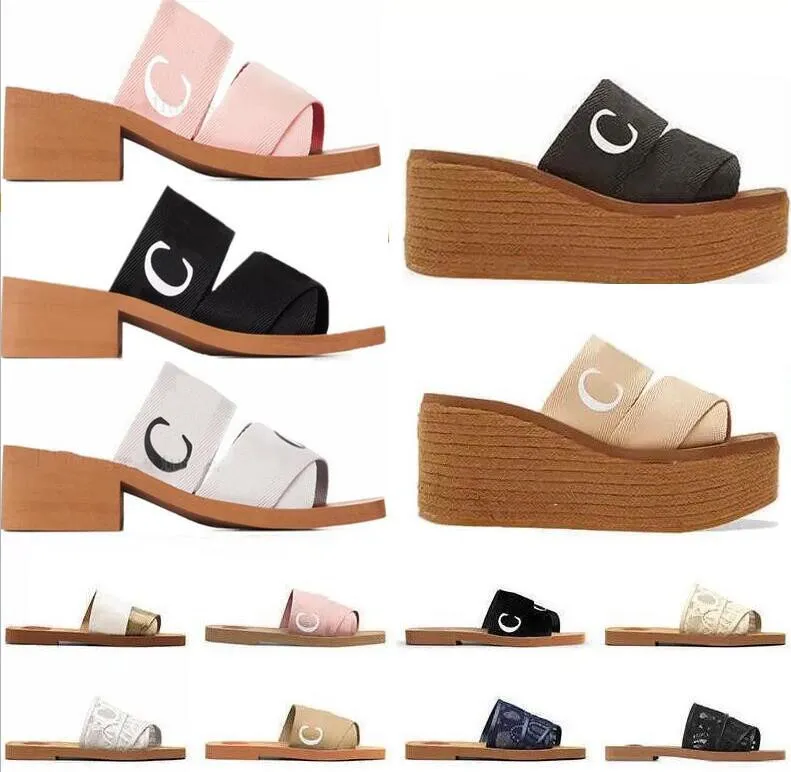 2022 Nuovi designer Luxurys Sandali Pantofole da donna Piattaforma piatta Mulo Wooey Slider Slides Black White Pool Ladies Sandalo casual Paris Summer Outdoor Beach Shoes