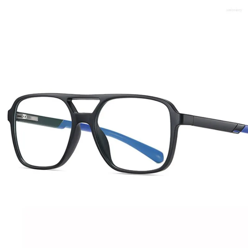 إطارات النظارات الشمسية الرجعية مربع البلاستيك التيتانيوم مكافحة الضوء الأزرق نظارات خفيفة النساء البصرية أزياء الكمبيوتر 50200