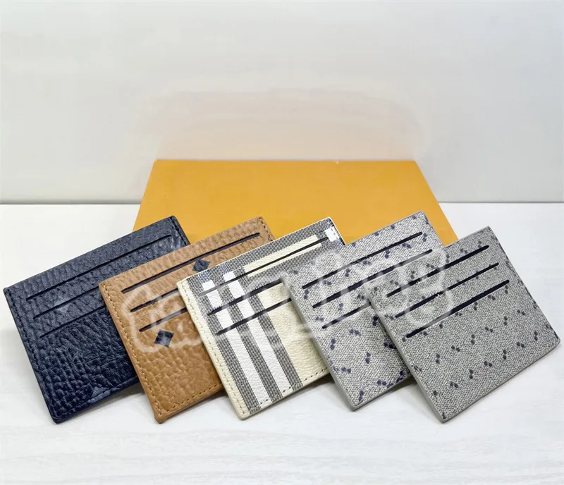 Designer Kreditkortsplånbok korthållare myntpaket Dam Brun Svart business mini plånböcker clutchväska klassisk stil