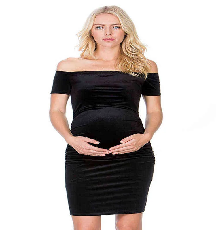 수면 라운지 패션 여성 임신 임산부 드레스 J220823