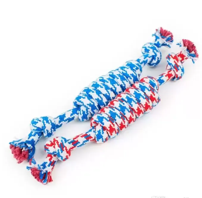 Pet Toys for Dog Funny Chew Knot Cotton Bone Rope Puppy Dog Toy Pets Dogs Pet Supplies for Small Dogs for Puppys C0808G02