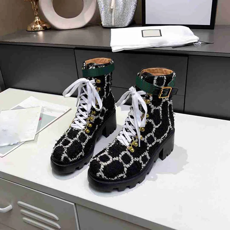 Gg tweed 2025 ankle boot
