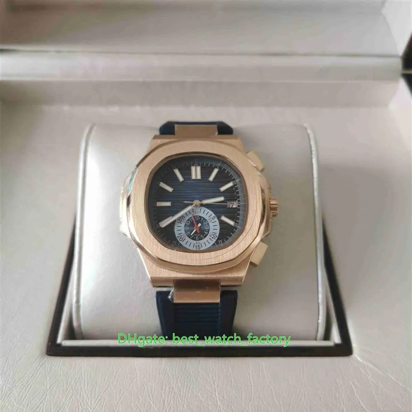 8 Style High Quality Watches 40 5mm Nautilus 5980 1R-001 5980R 18k Rose Gold Sapphire Glass Asia Transparent Mechanical Automatic 333O