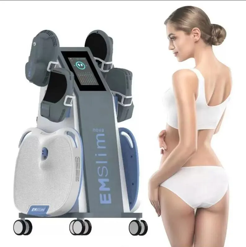 SPA use Electro Magnetic Muscle Stimulation Slimming Machine Fat Burning Body Contouring Muscles Training RF 4 handles With Hip Emslim buttock lift sculptor