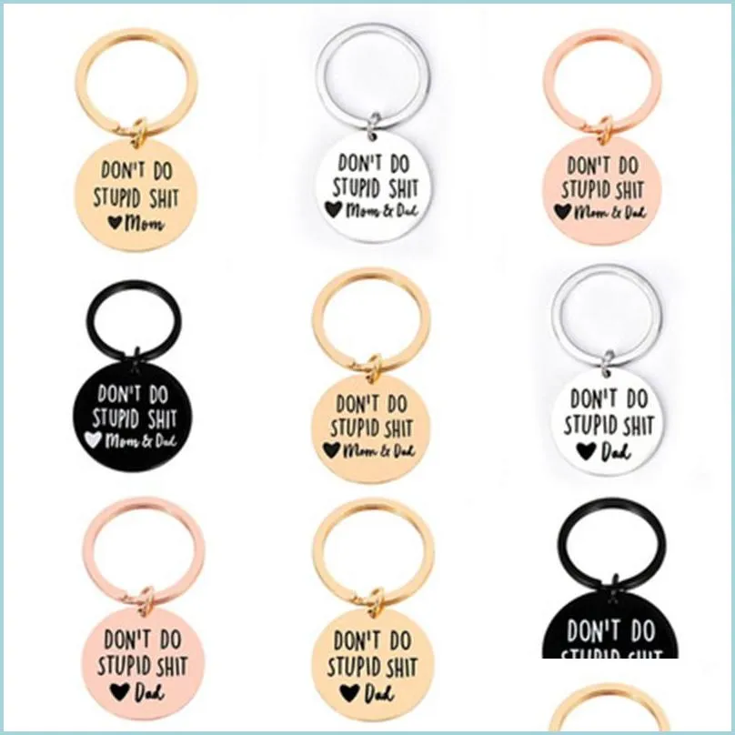 Key Rings Gag Gifts For Teen Boys Girls Dont Do Stupi Poop Love Mum Key Rings Son Daughter Funny Keychain Keybof Children Go Sexyhanz Dhbun