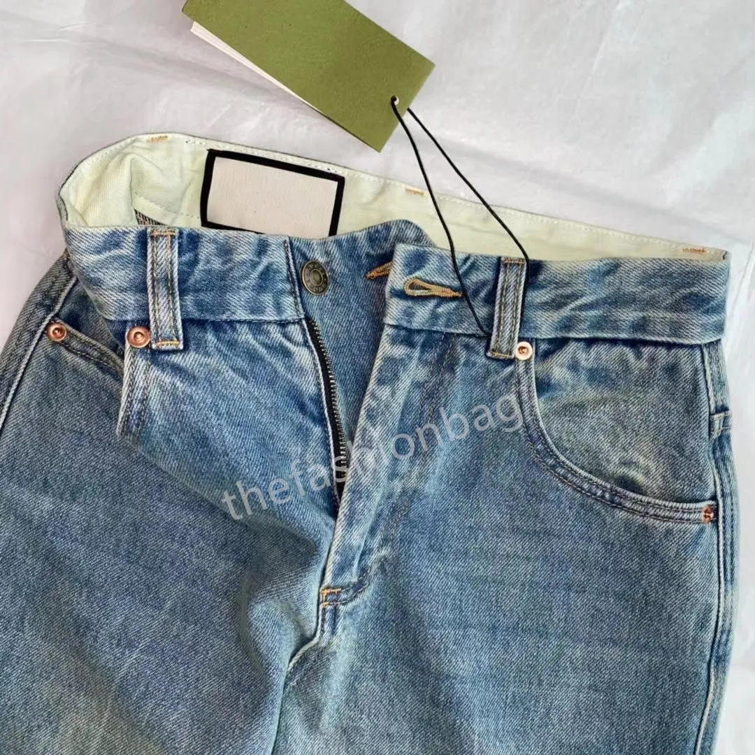 5A -Designer dżinsów Wysokiej jakości damskie damskie jeansy proste nogi Klasyczne spodnie