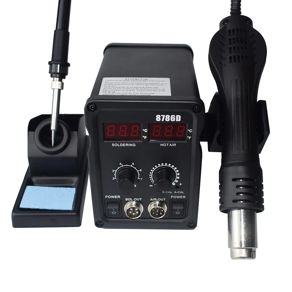 Welding Stations 8786D 2 In 1 Digital Display Hot Air Blower Soldering