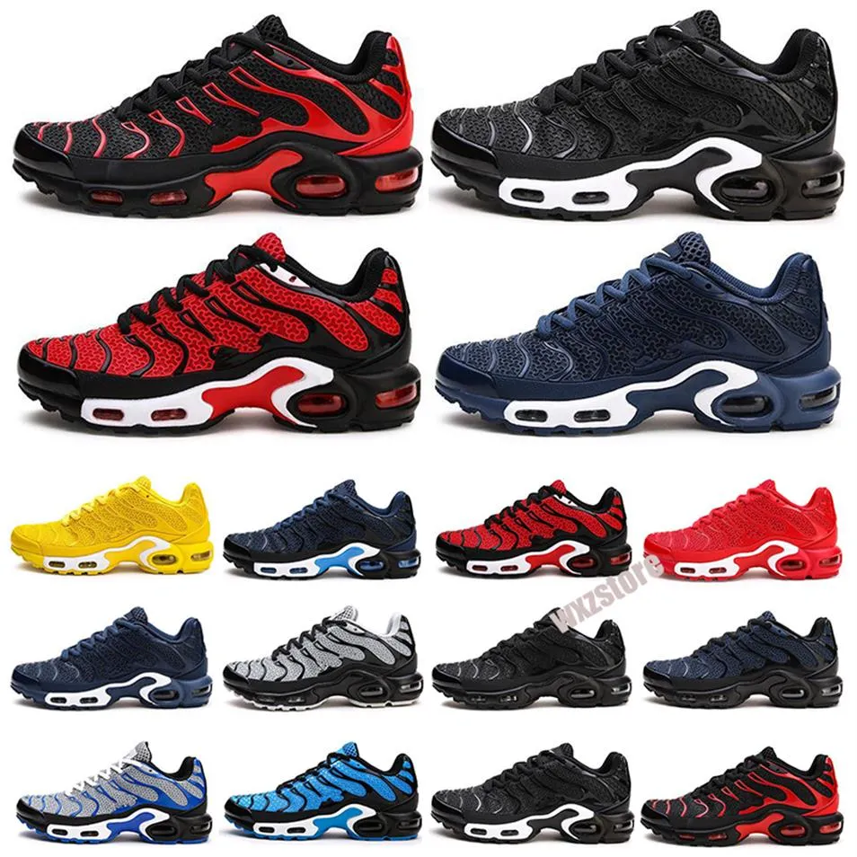 TN Plus Runner Shoes Men Women Outdoor Trainers Volt Hyper Blue Olive Triple Black All Red Tns Mens Womens Sports Sneakers Size 36-47241H