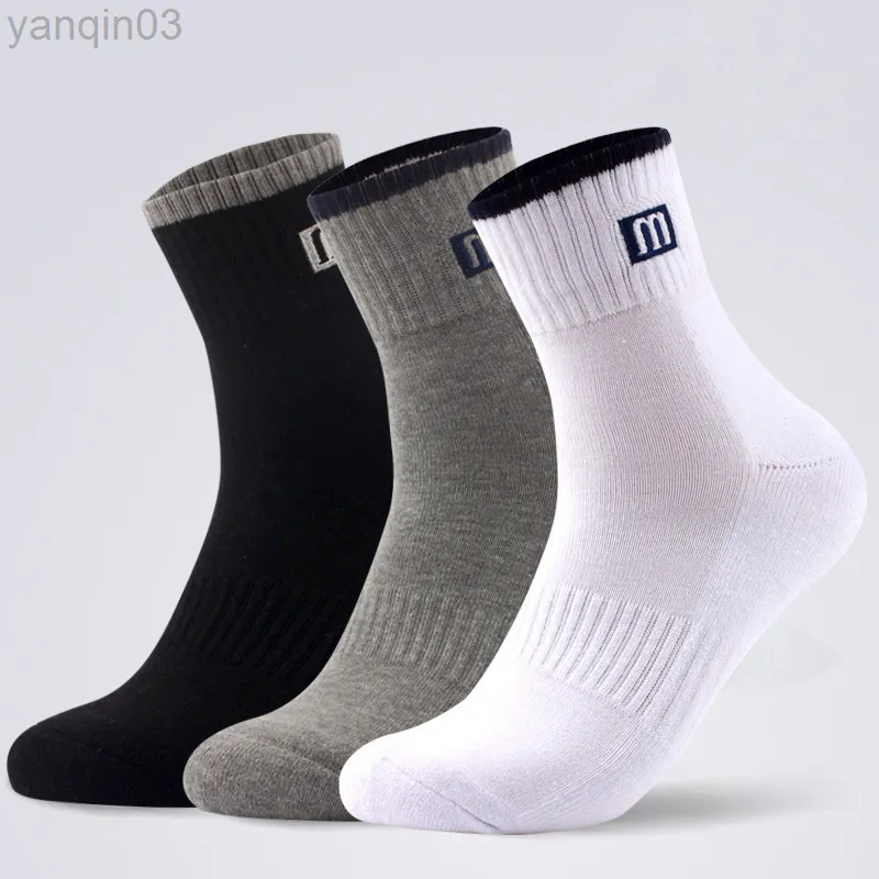 Athletic Socks 2020 Winter Men Cotton 5 Couples/Party Black Businness Casual Crew High Quality Breattable Male Sport Gift L220905