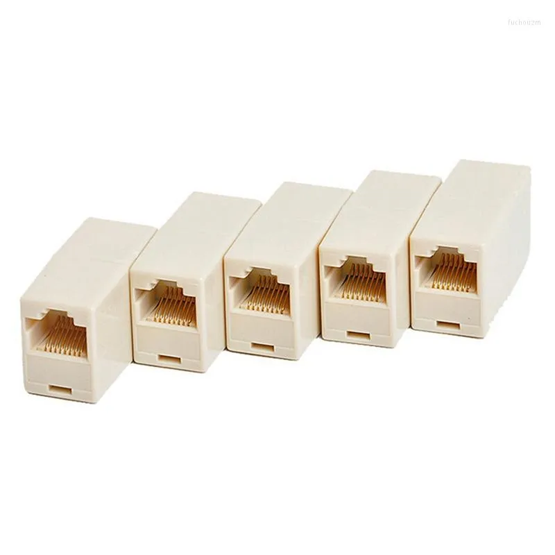 Glasvezelapparatuur Volledig 100 PCS Internet Tools RJ45 Cat5 Coupler Plug Adapter Network LAN Cable Extender Connector