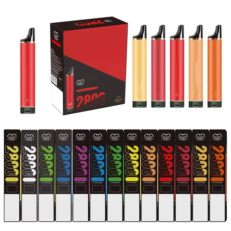 Original 2800 Puff 2800 2% Flex Disposable E-cigarettes vape puffs disposables vapes 8ml Pre-filled 850Mah Battery cigarette