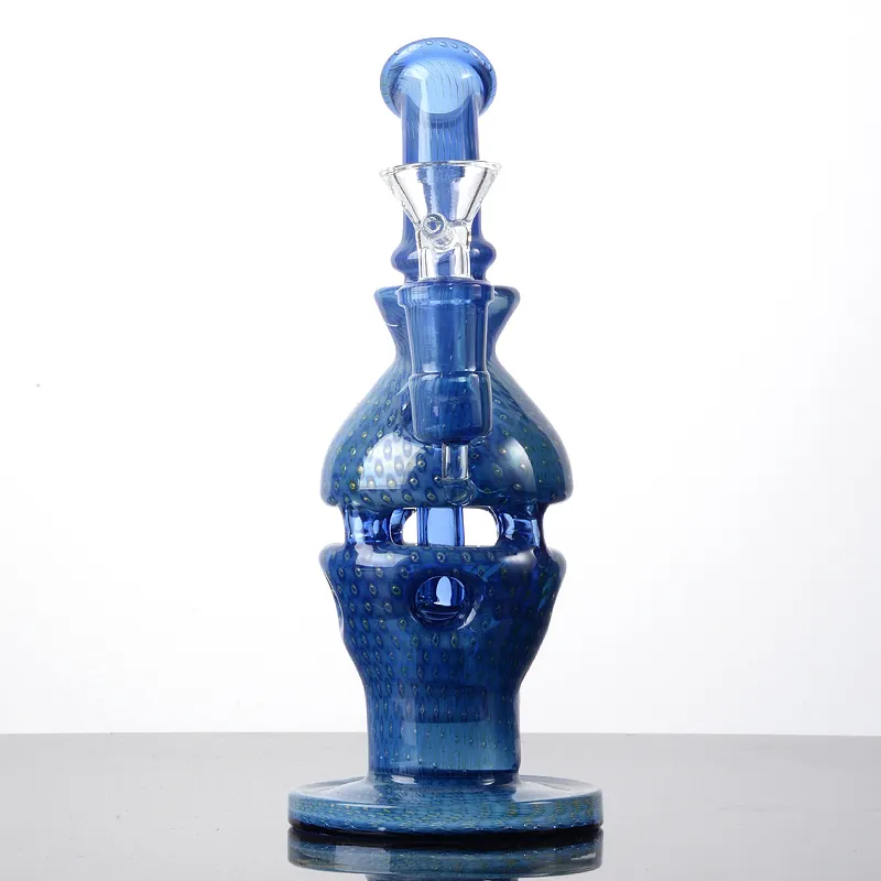 14mm Femelle Joint Hady Bleu Vert Narguilé Pommeau De Douche Par Fabergé Oeuf Verre Unique Bong Percolateur Huile Dab Rigs Avec Bol WP2282