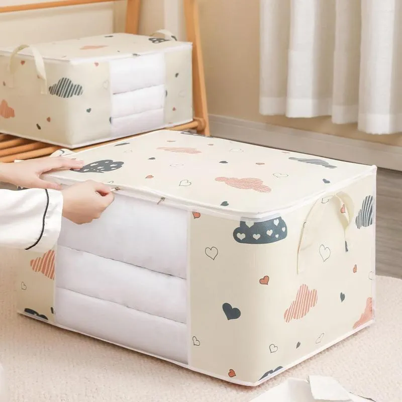Storage Bags Large Clothes Quilt Bag Blanket Closet Sweater Organizer Box Sorting Pouches Cabinet Container Travel Home Drop