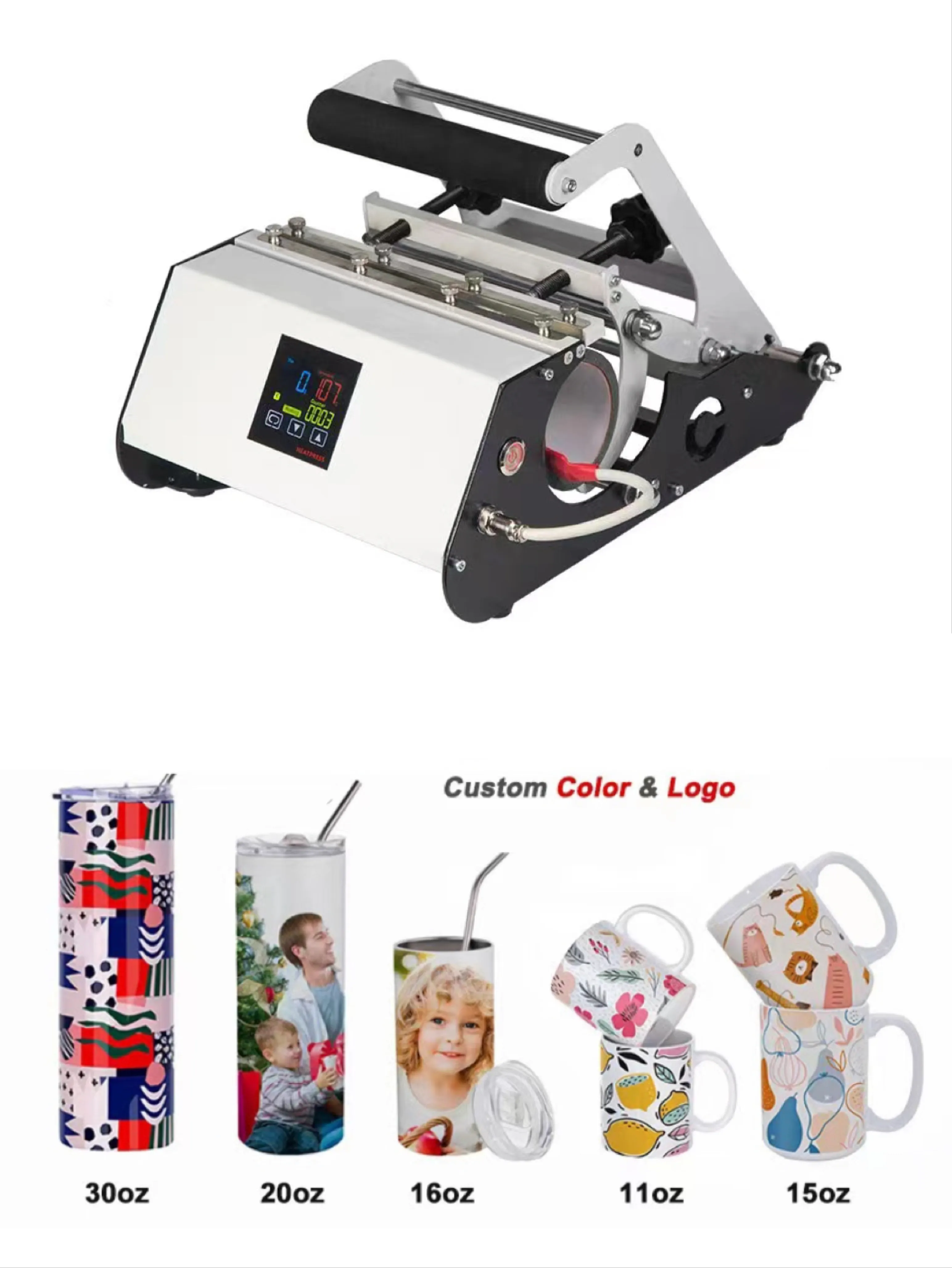 Warmteoverdracht Machines Tumbler Press Sublimation Mug Printer Machines Compatibel voor 11oz 15oz 20oz 30oz Tumblers Mokken waterflessen