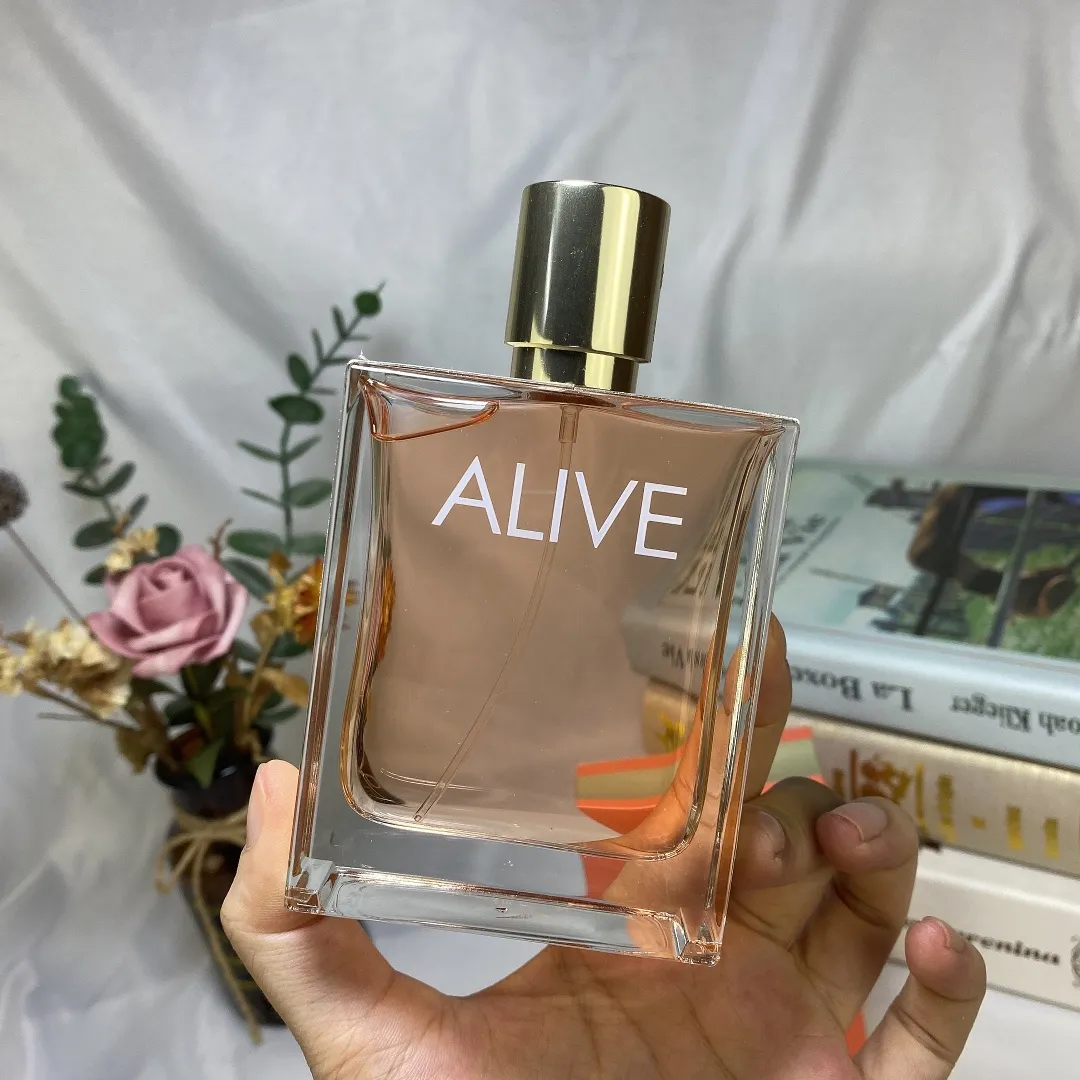 Luxury Brand Alive Perfume 80 ml Femmes parfum Eau de Parfum L￩troi dur Edp Lady Girl Spray Cologne 2.7fl.oz Navire rapide de haute qualit￩