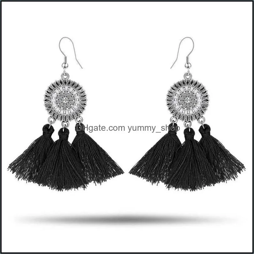 Dangle Lustre Modeste Chic Gland Long Fluide Bohème À Franges Rétro Pendentif Boucles D'oreilles Femme Drop Delivery 2021 Bijoux Dhseller2 Dh5Vh