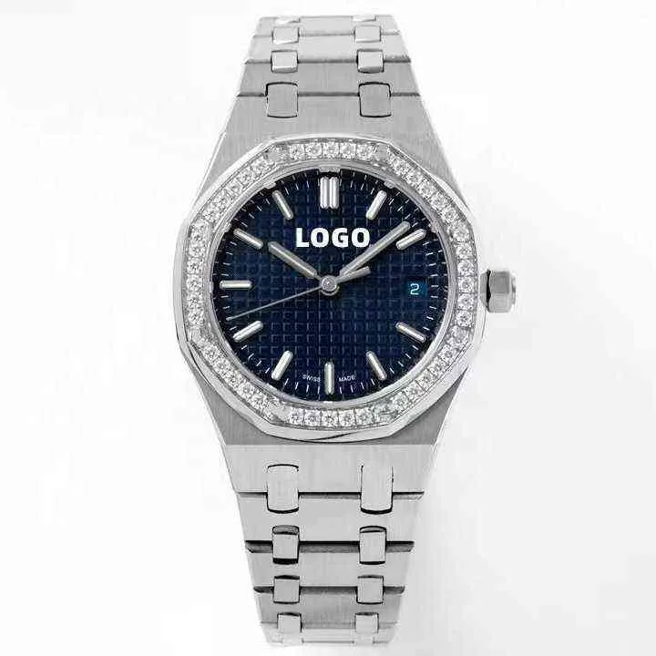 Diver luxo relógio mecânico feminino 8f fábrica 34mm 77351 eta 5800 movimento diamante marca senhoras ysf5