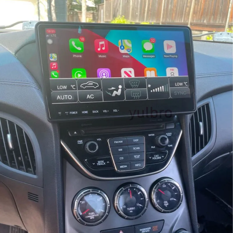 Android Car Radio för Hyundai Genesis Coupe 2 DIN STEREO CAR DVD Multimedia Player Monitor Recorder Auto CarPlay GPS Navigation