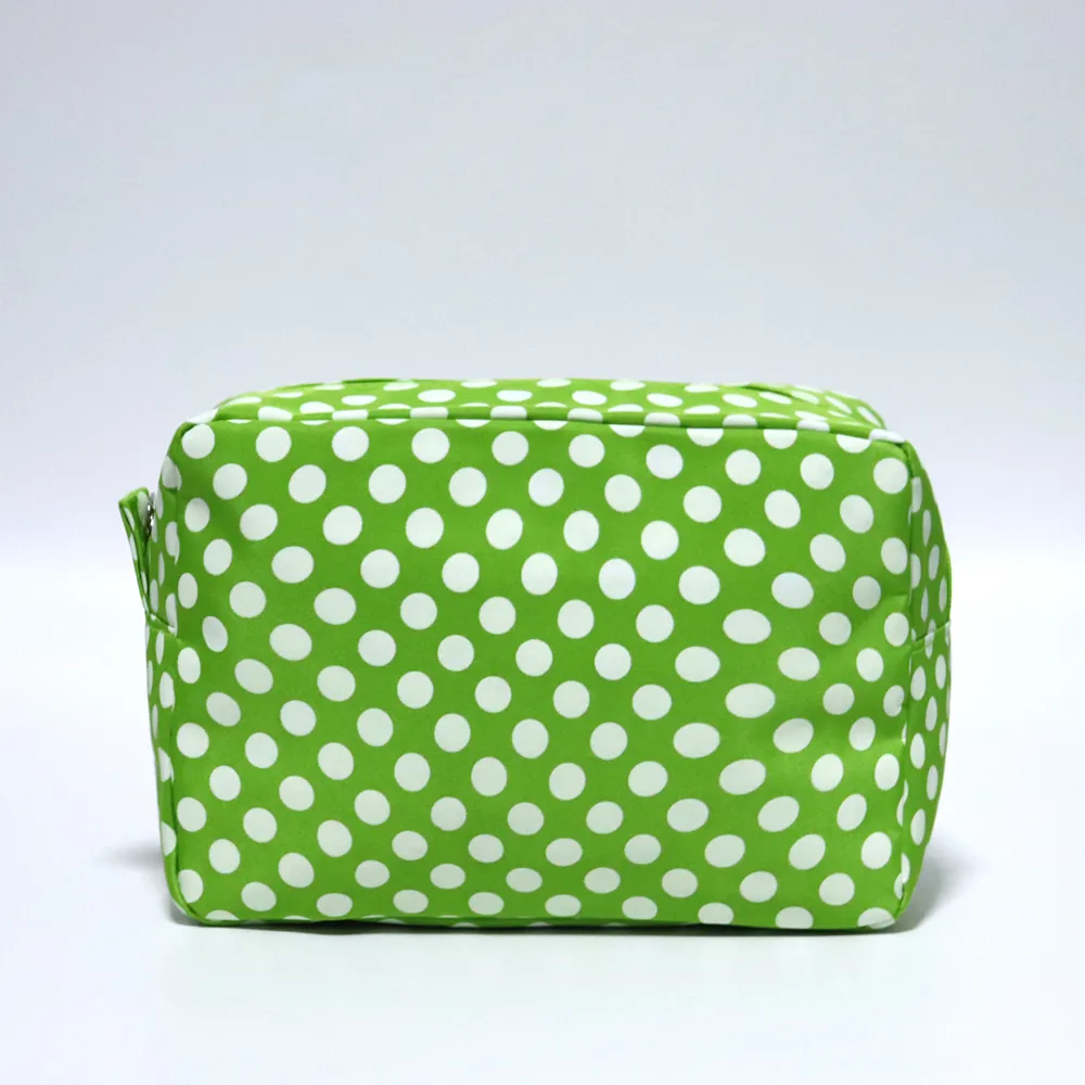 Borsa per trucco Polka Dot 25pcs US Warehouse Classic Dots Rectangle Stamping Bags Costing Designer Case di trucco da regalo Organizzatore regalo Dom106001