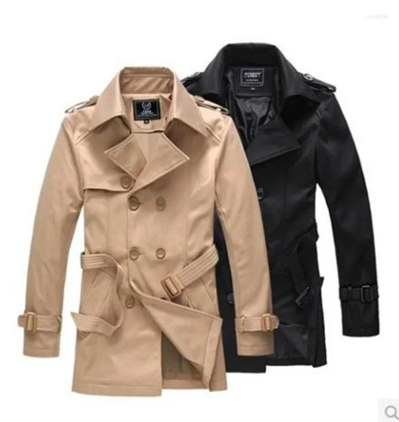 Trench da uomo Autunno Cappotto lungo vintage da uomo Cardigan trapuntato Cappotto maschile Giacca a vento per ragazzo Giacche da uomo e primavera 2022