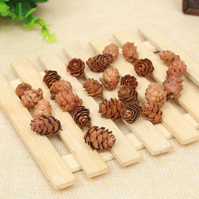 Faux Floral Greenery 10Pcs 12Cm Mini Grenzen Flower Christmas Decoration Pineapples Creative Ornaments Dried Flowers Diy Decoration Materials Larch J220906