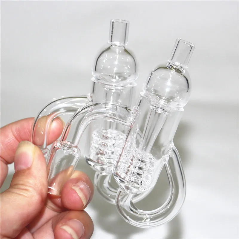 Fumée Diamant Noeud Boucle Quartz Banger Avec Carb Cap 10mm 14mm 18mm Accessoires Fumeurs Recycleur Gear Insert Pour Narguilés Verre Eau Bongs Plates-formes pétrolières