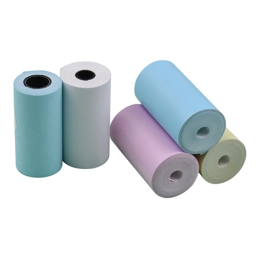 5 rolls 인쇄 가능한 컬러 열지 라벨 스티커 종이 롤 57x30mm Peripage/Paperang Instant Photo Printer