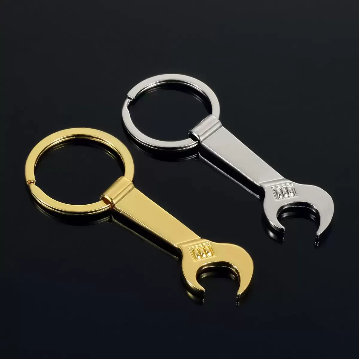 Eco-friendly Silver Metal Wrench Spanner Beer Bottles Openers Key Chain Key Ring Gift Electric Wine Bottle Opener Rings