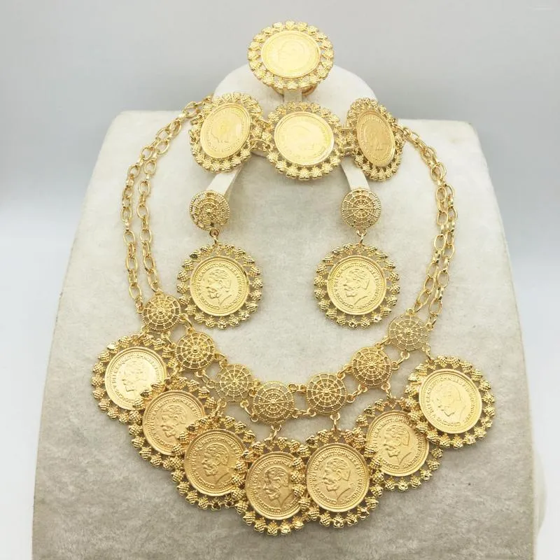Pendentif colliers 4 ensembles nigéria ensembles de bijoux pour femmes afrique perles ensemble dubaï mariage mariée mode femmes accessoires