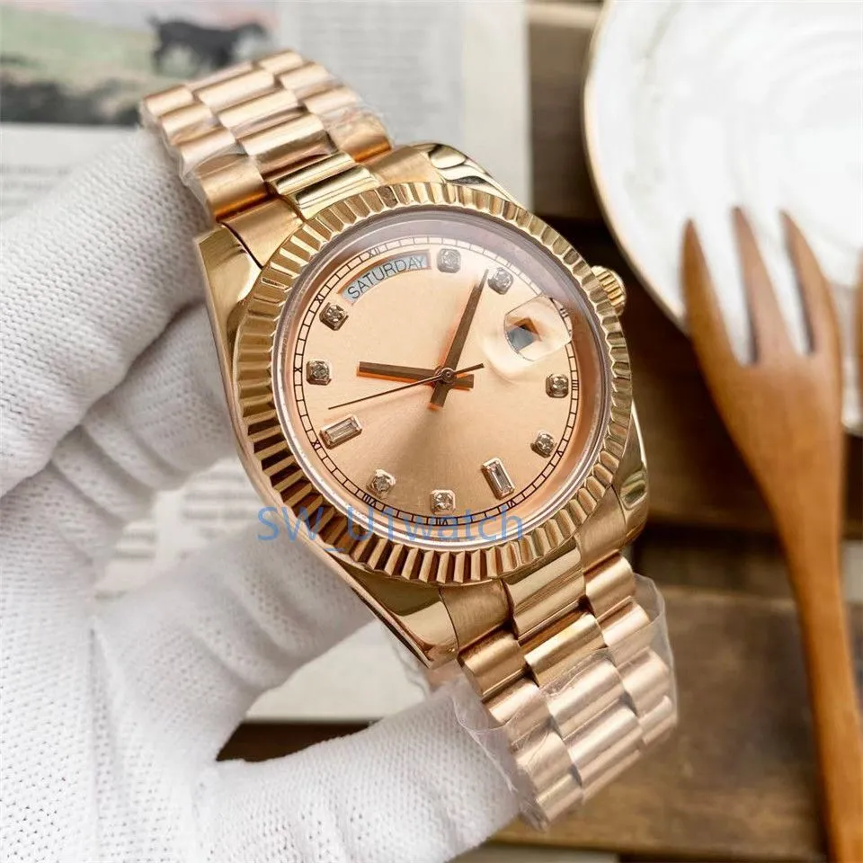 2024Watch dla mężczyzn 41 mm Automatyczny ruch ślizgania się 904L Bransoletka ze stali nierdzewnej Lumowalna wodna wodna luksusowy projektant kwarcowy zegarki męskie zegarki wysokiej jakości