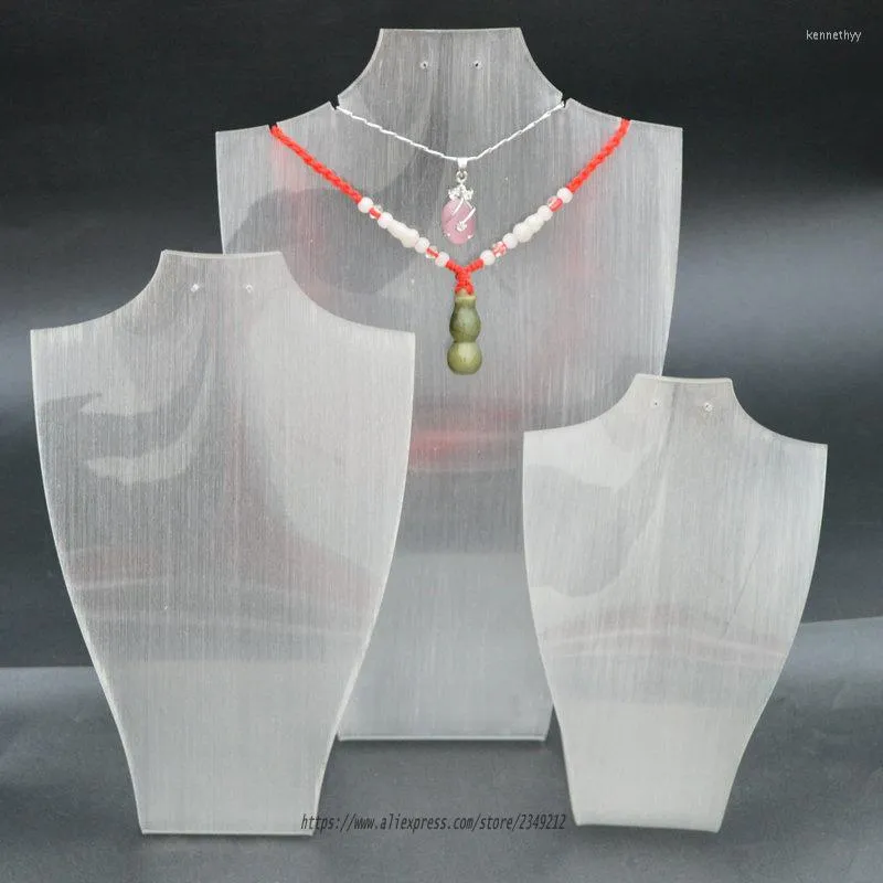 Pochettes à bijoux présentoir de collier organisateur de bijoux accessoires Support pour étui de Mannequin en acrylique colliers porte-boucles d'oreilles