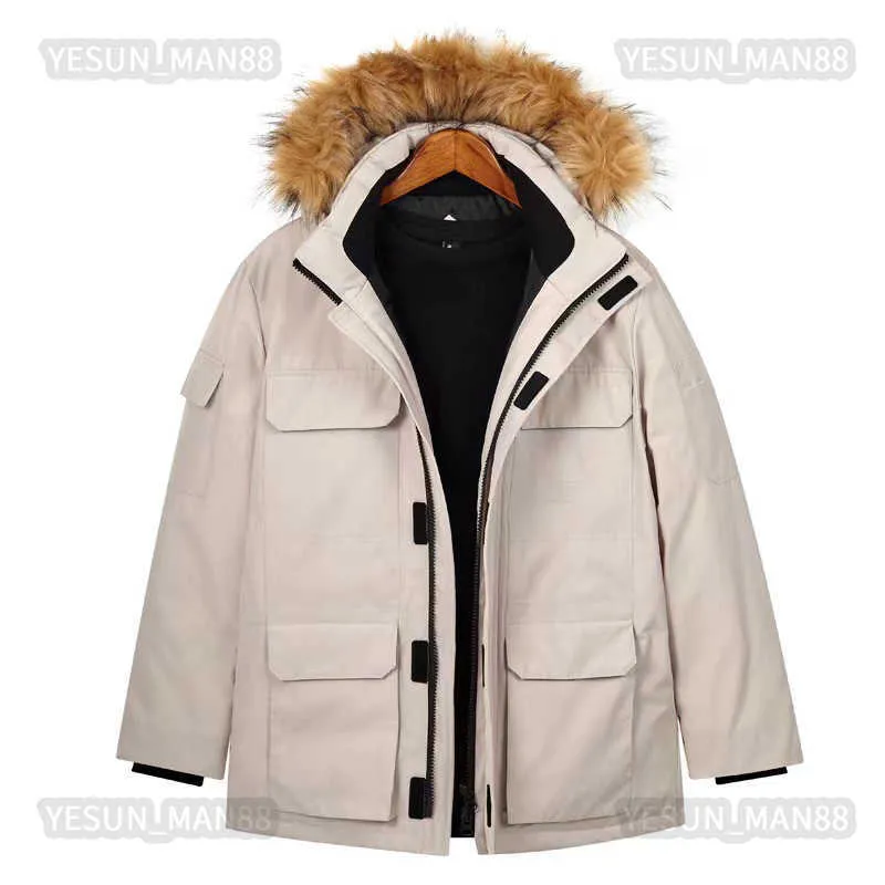 Canada Mens Winter Down Jackets Womens Puffer Jacket Thick Coats Long Warm Outdoor Classic Windproof Waterproof Parka white