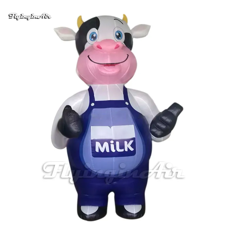 Linda publicidad inflable vaca lechera globo 3m dibujos animados animal mascota aire soplar leche vaca para evento