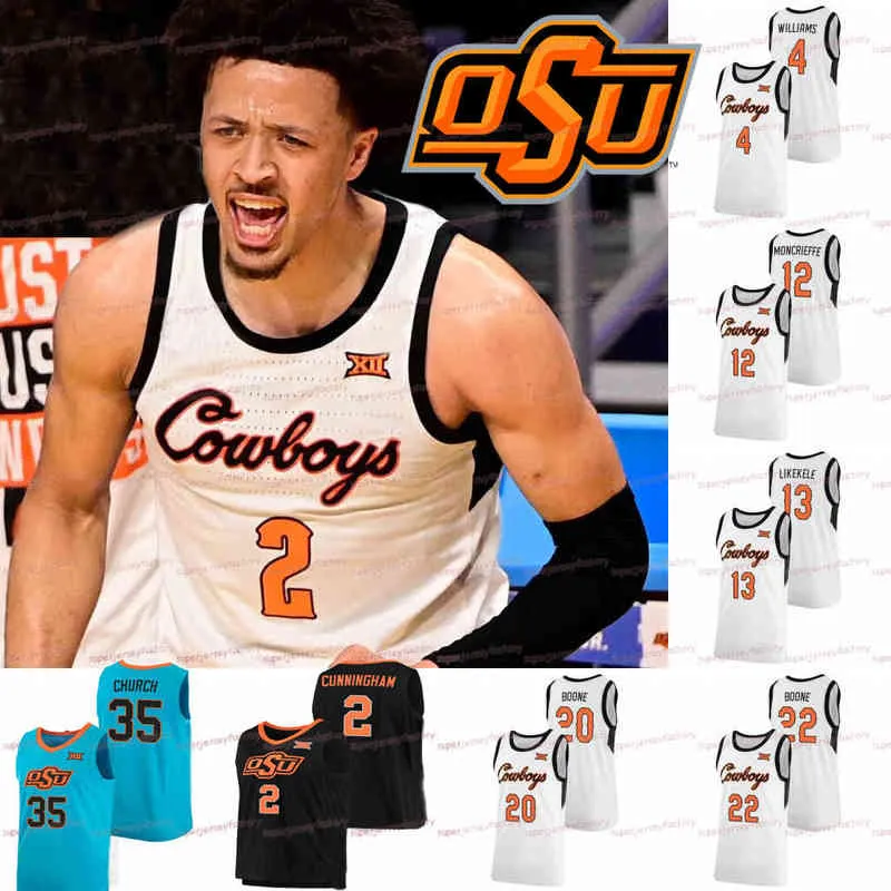 College basket b￤r college anpassad OSU baskettr￶ja NCAA College John Starks Cade Cunningham Rondel Walker Harris Jr. Boone Moncrieffe Williams Pena Jr.