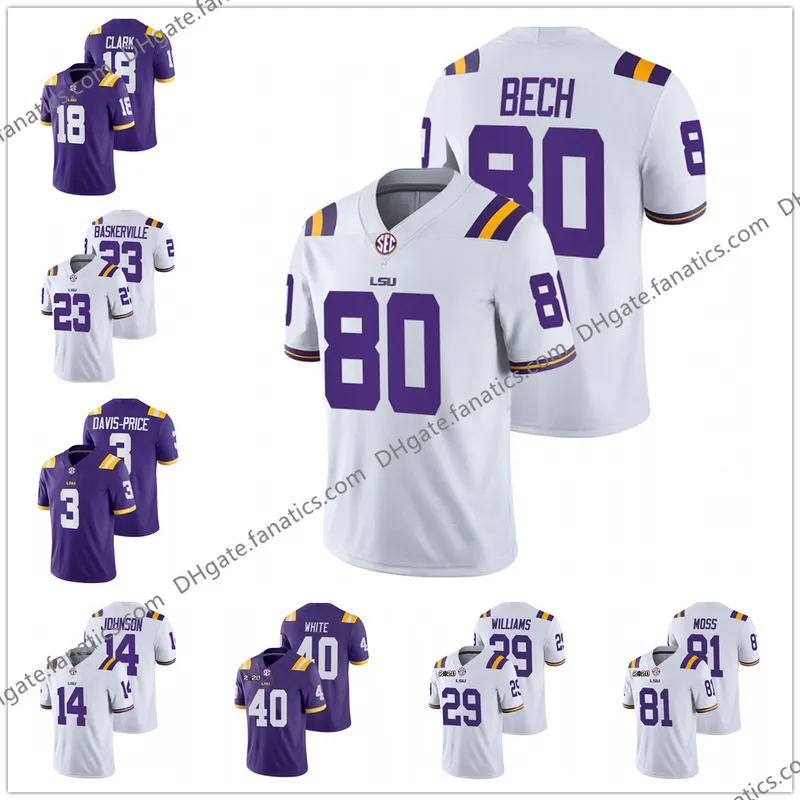 Burreaux 9 Joe Burrow College-Football-Trikot Thaddeus Moss Lsu Tigers Patrick Peterson Morris Claiborne Delpit Chris Curry Derrius Guice Billy Cannon Devin White