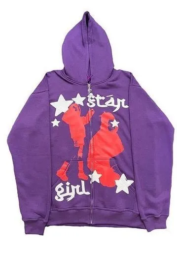 XSIDE ACTIVE Sweatshirt à Capuche Uni Manches Longues En Polaire Pour Femmes Lilas O 2254315