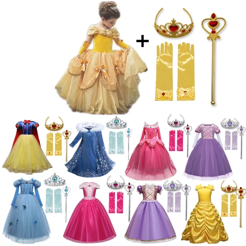 Vestidos de niña Cosplay Disfraz de princesa para niñas Niños Fiesta de carnaval de Halloween Disfraces Ropa para niños Disfraz de Navidad 220905