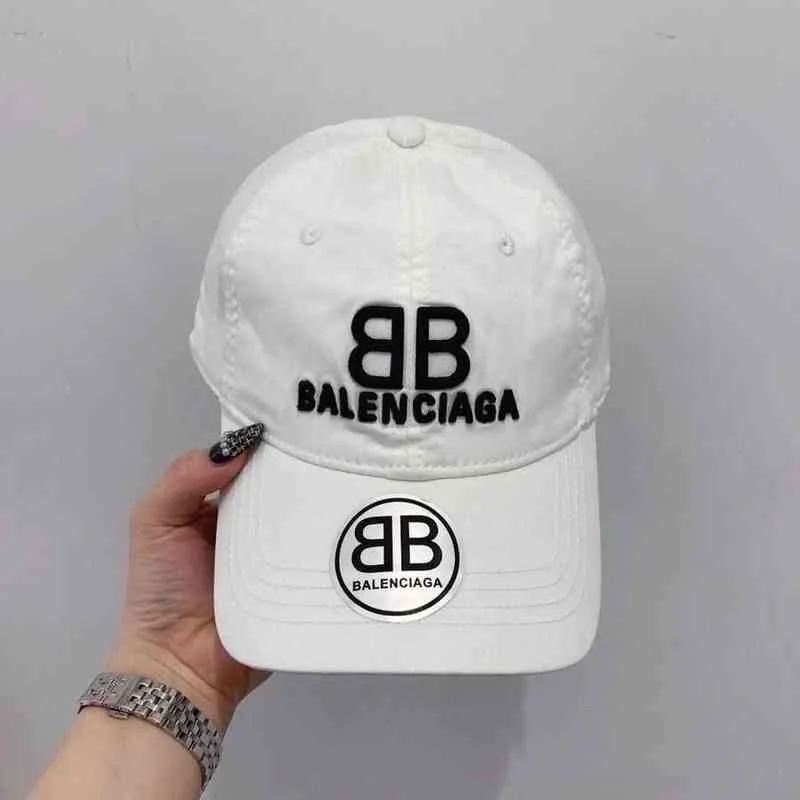 모자 원래 고품질 Balenciga Caps 22 새로운 파리 야구 모자 자수 편지 오리 혀 모자 그물 붉은 야구 모자 커플 선 바이저 트렌드 CZ