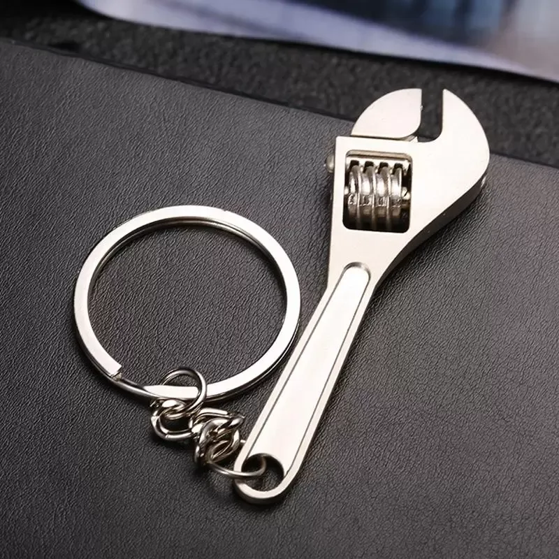 Keychain Ring: Mini Wrench Keychain, Sturdy Metal Keyring, Unisex