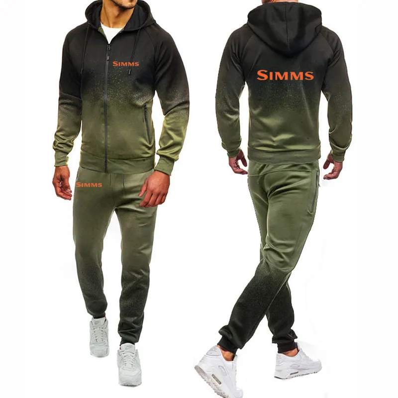 Simms Fishing Mens Gradient Tracksuit Set Fashionable Print Casual Cotton  Thermoball Super Hoodie, Tops, And Pants From Xue04, $33.44