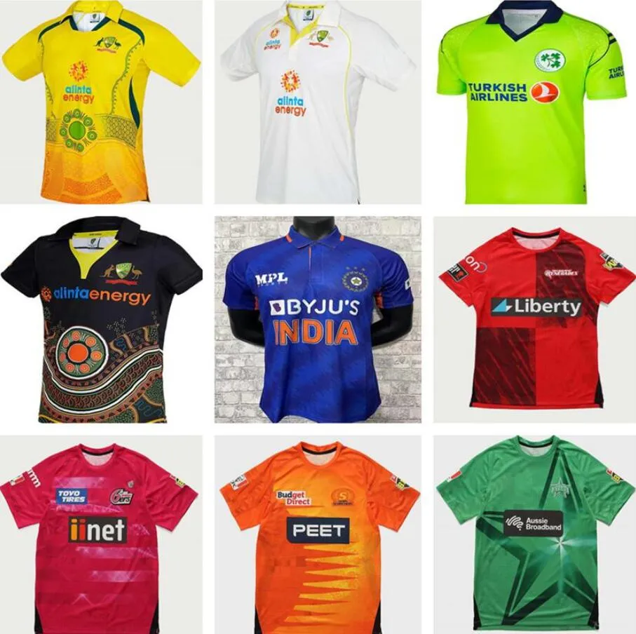 2022 Australië Ierland cricket shirt Irish INDIA THUNDER rugby jersey BRISBANE HEAT shirts Sydney Sixers MELBOURNE STARS MELBOURNE RENEGADES