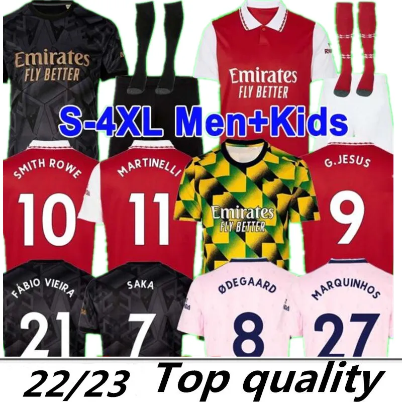 Xxxl 4xl Version Version Jerseys Saliba Gunners 22 23 Martinelli G. J￩sus 2022 2023 Smith Rowe Arsen Jersey Saka Tous-chemise de football odegaard kit