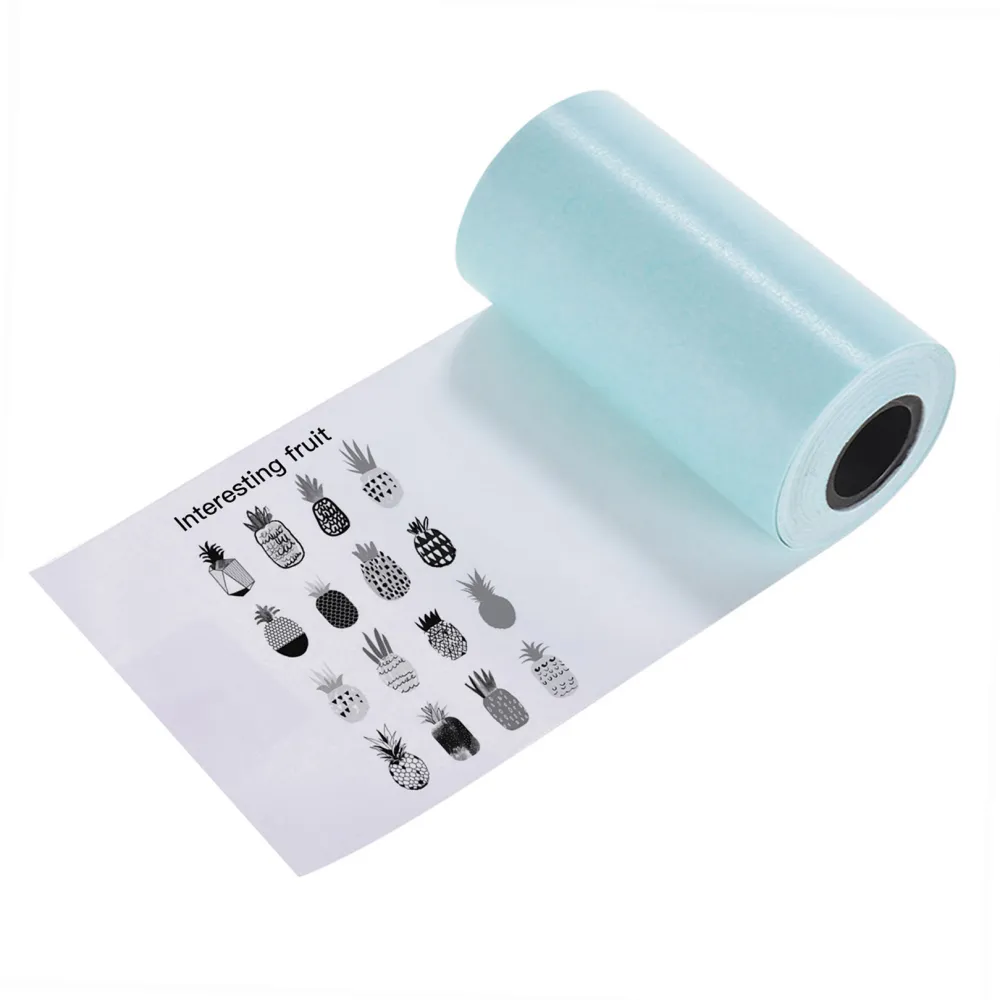 Печатная маркировка наклейка бумаги Прямая тепловая бумага с самоклеящимися 3Rolls 57x30 мм для перипейса A6 Pocket Thermal Printer Mini Photo Printer