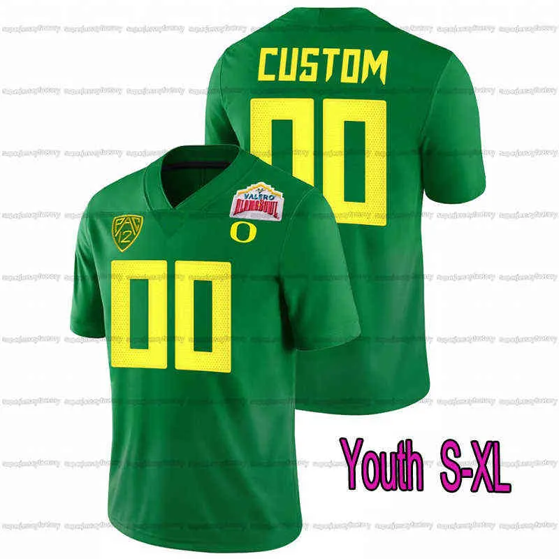 Calcio Oregon Ducks Jersey 2021 Alamo Bowl Football Custom CJ Verdell Kayvon Thibodeaux Travis Dye Noah Sewell Devon Wi