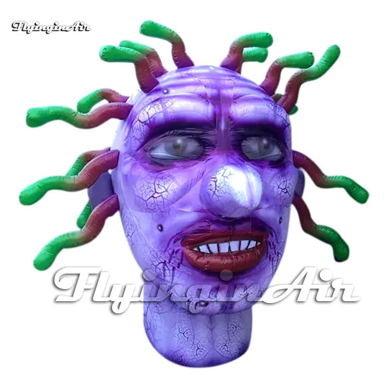 Enge opblaasbaar Mutant Halloween Monster Head Model 3m Lucht Blow Up Zombie Skull Balloon voor tuindecoratie